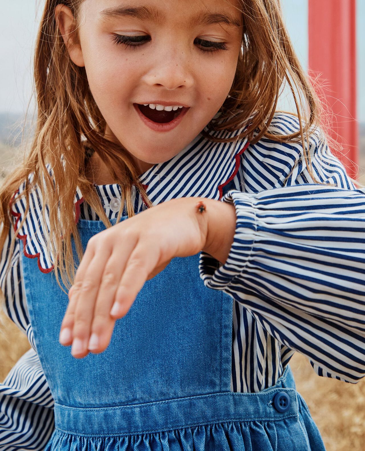 Long-Sleeve Collared Twill Top - Image 5