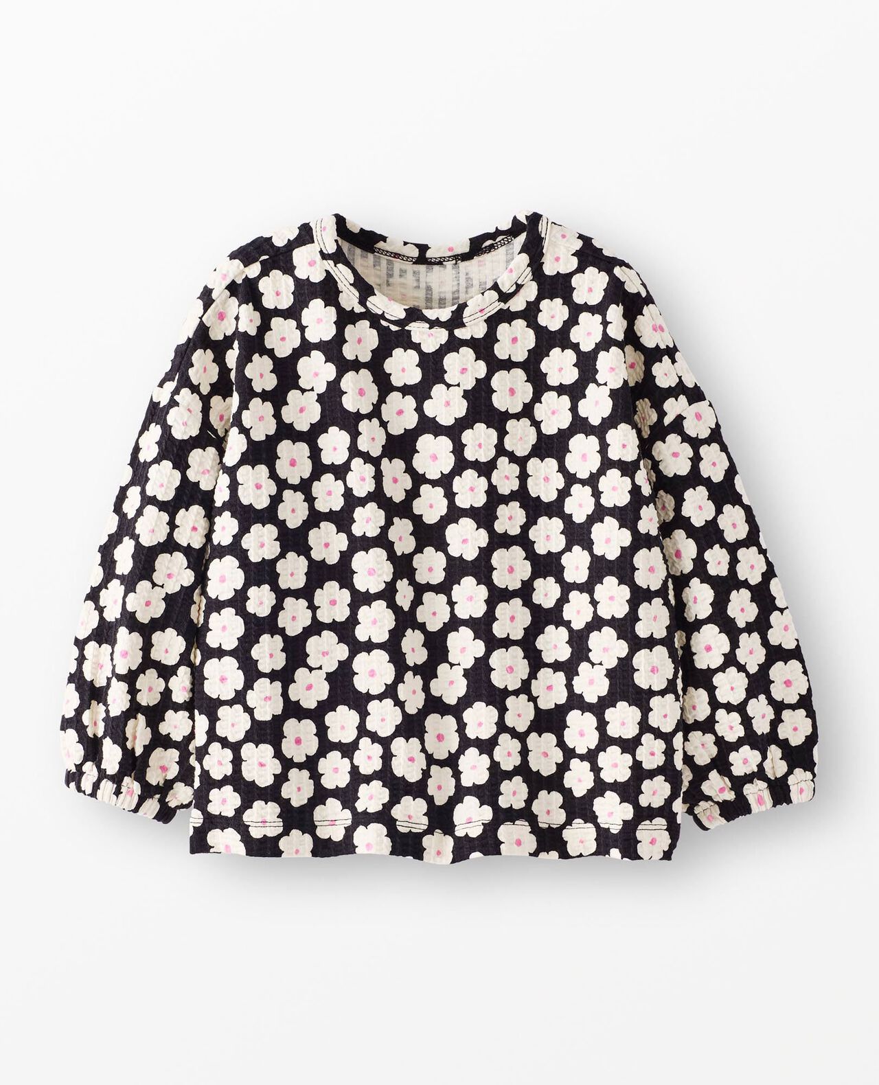 Balloon Sleeve Jacquard Top - Image 2