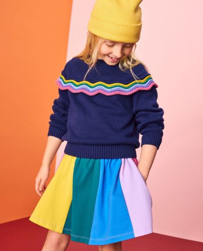 Ruffle Shoulder Sweater