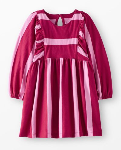 Long Sleeve Striped Dress with Pockets