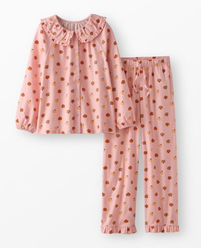 Women's Flannel Ruffle Pajama Set