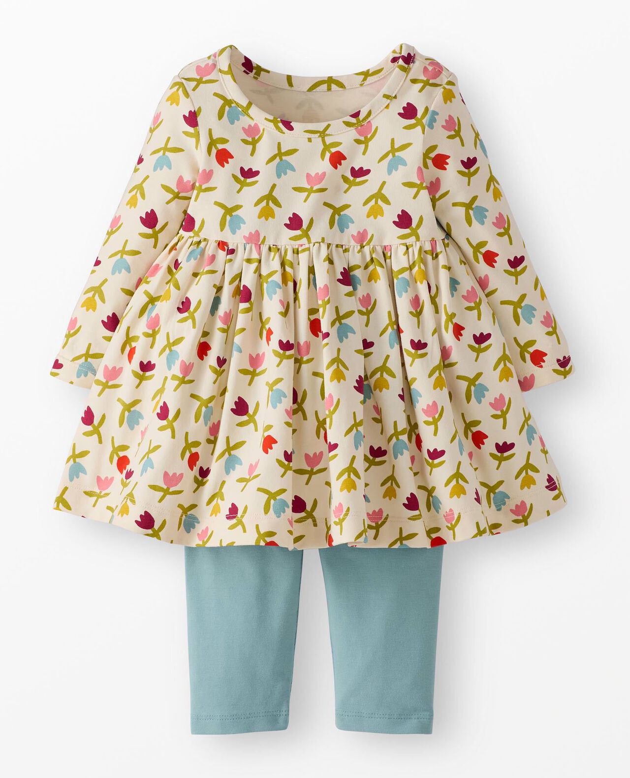 Baby Long Sleeve Skater Dress & Leggings Set
