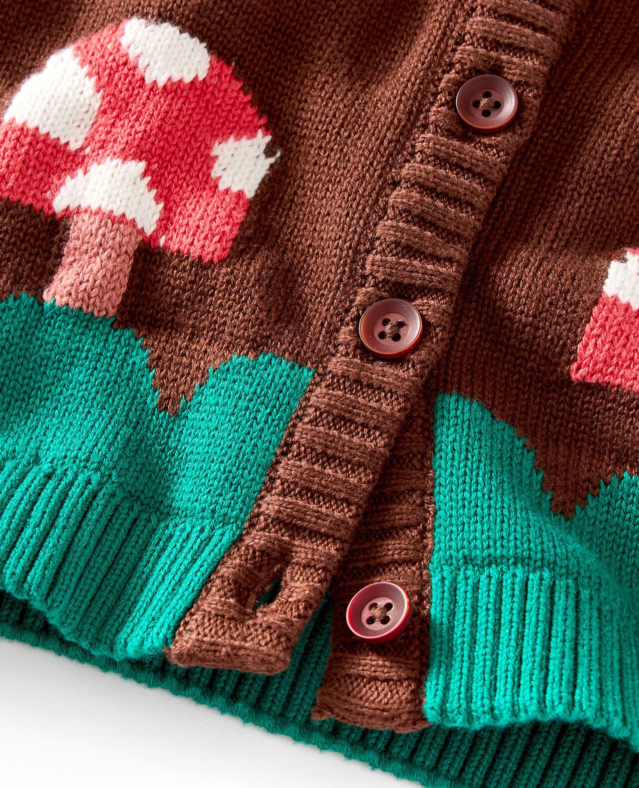 Baby Mushroom Cardigan & Hat Set - Image 3