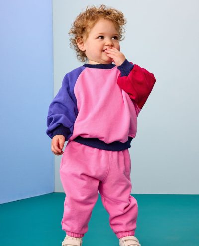Baby French Terry Colorblock Sweatshirt & Sweatpants Set
