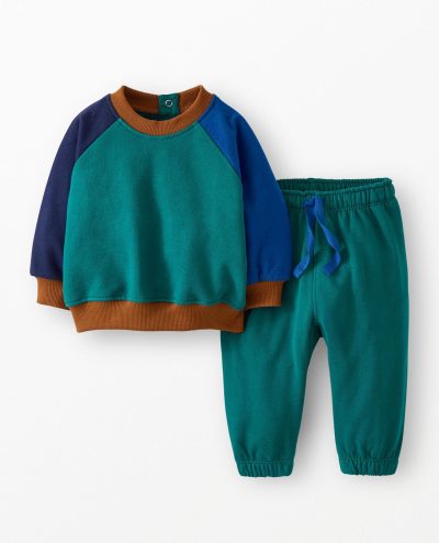 Baby French Terry Colorblock Sweatshirt & Sweatpants Set