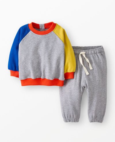 Baby French Terry Colorblock Sweatshirt & Sweatpants Set