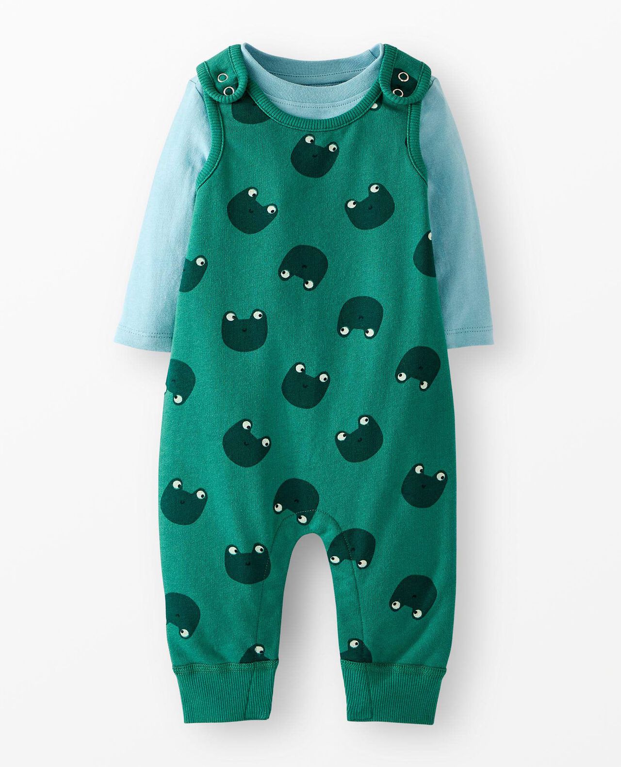Baby French Terry Tee & Overalls Set - Image 2