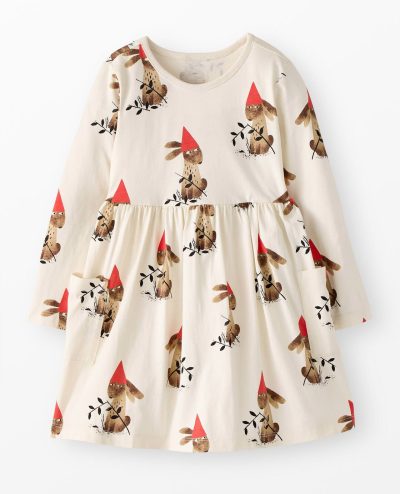 Jon Klassen Long Sleeve Rabbit Dress with Pockets