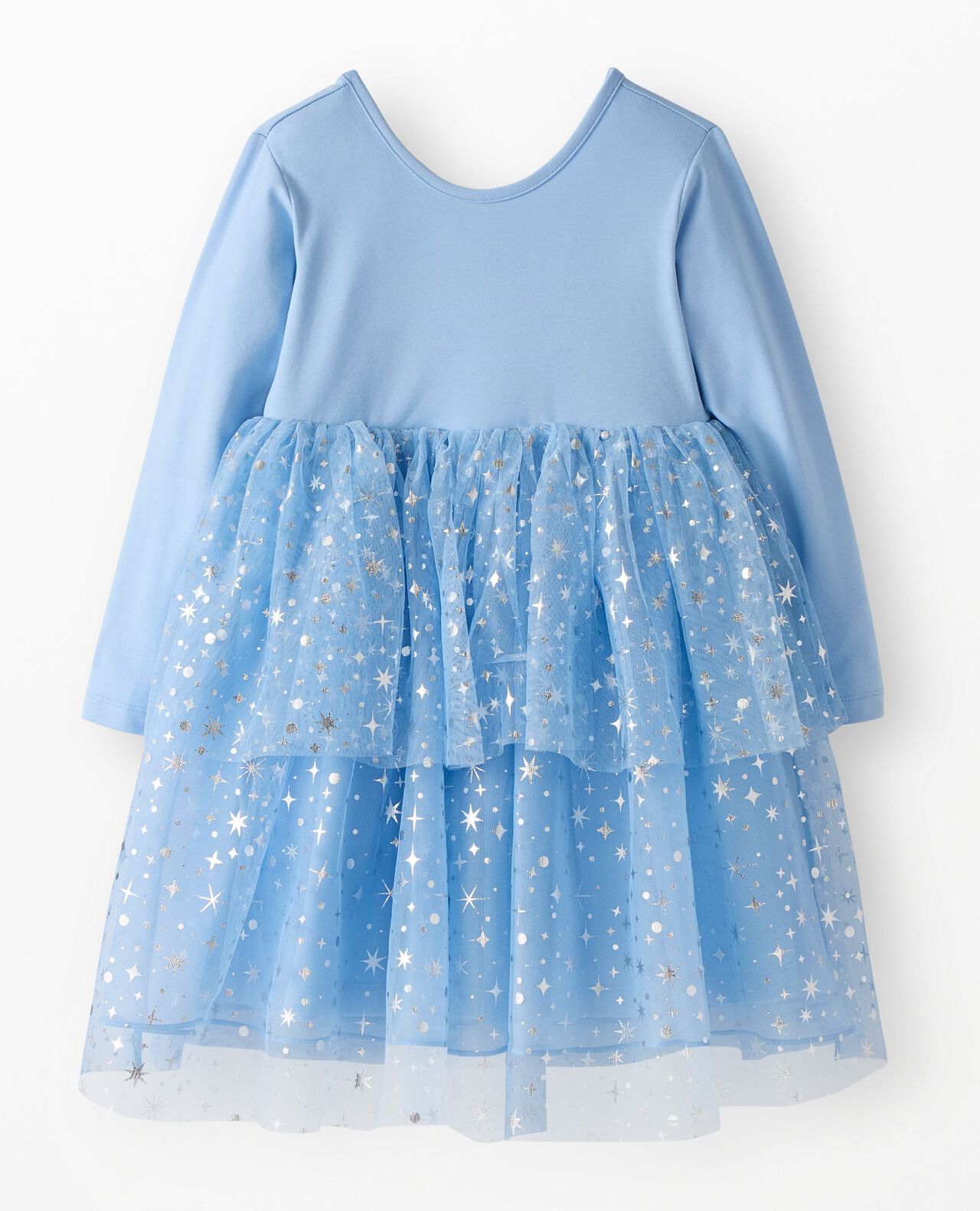 Long Sleeve Tulle Shimmer Dress
