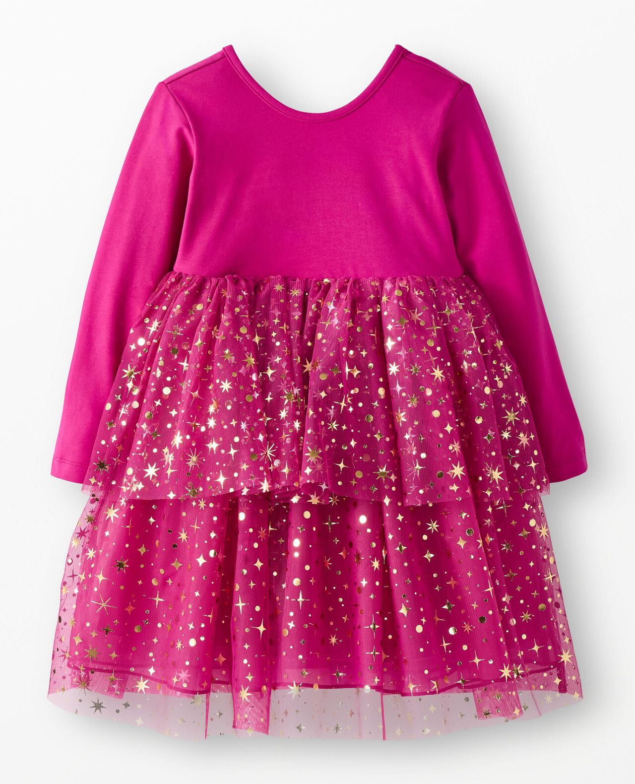 Long Sleeve Tulle Shimmer Dress