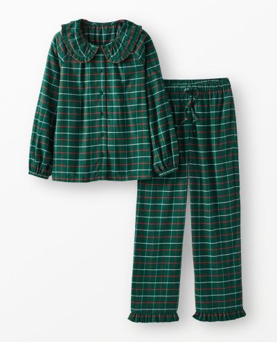 Women's Holiday HannaSoft™ Flannel Ruffle Pajama Set
